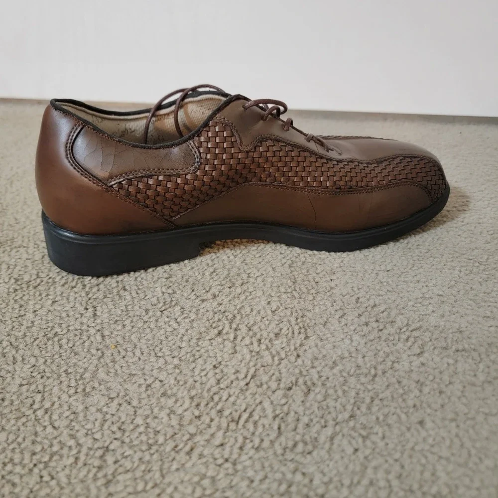 Vintage Arnold Palmer Umbrella Outlast LSC Brown Woven Golf Shoes Size 11.5